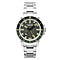 TSOVET  Hybrid Automatic Kinematic 3 Hands With Date Green Dial 42mm Stainless Steel Case 20 ATM Water Resistant Watch With Stainless Steel Chain Bracelet