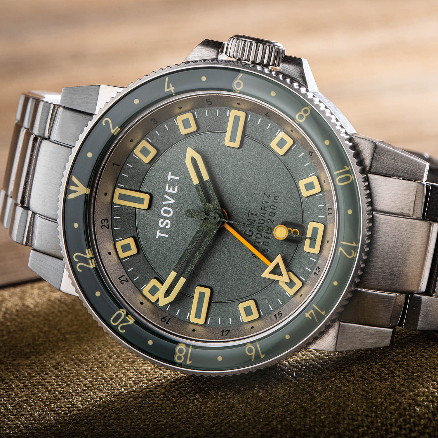 Japanese Mens Watch in Stainless Steel