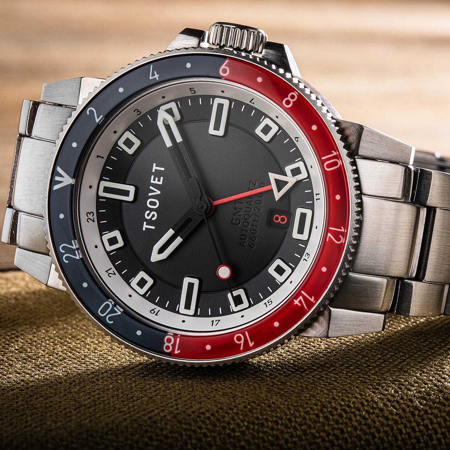 Japanese Mens Watch in Stainless Steel