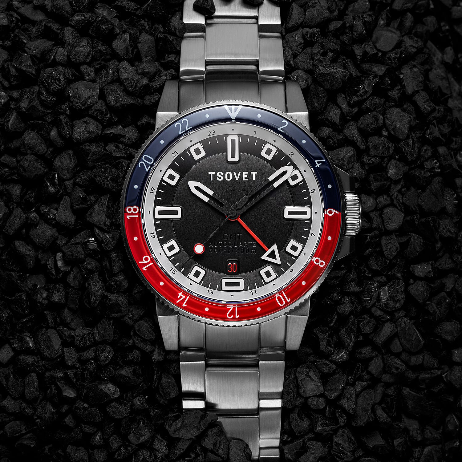 Japanese Mens Watch in Stainless Steel