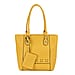 PU Leaf Tote Bag (Size 30x13x31 cm) - Light Brown & Black
