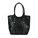 Leatherette Embossed Crocodile Pattern Tote Bag with Handle Drop - Brown
