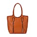 Leatherette Embossed Crocodile Pattern Tote Bag with Handle Drop - Brown
