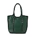 Leatherette Embossed Crocodile Pattern Tote Bag with Handle Drop - Brown