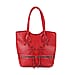 Leatherette Flower Pattern Tote Bag - Black