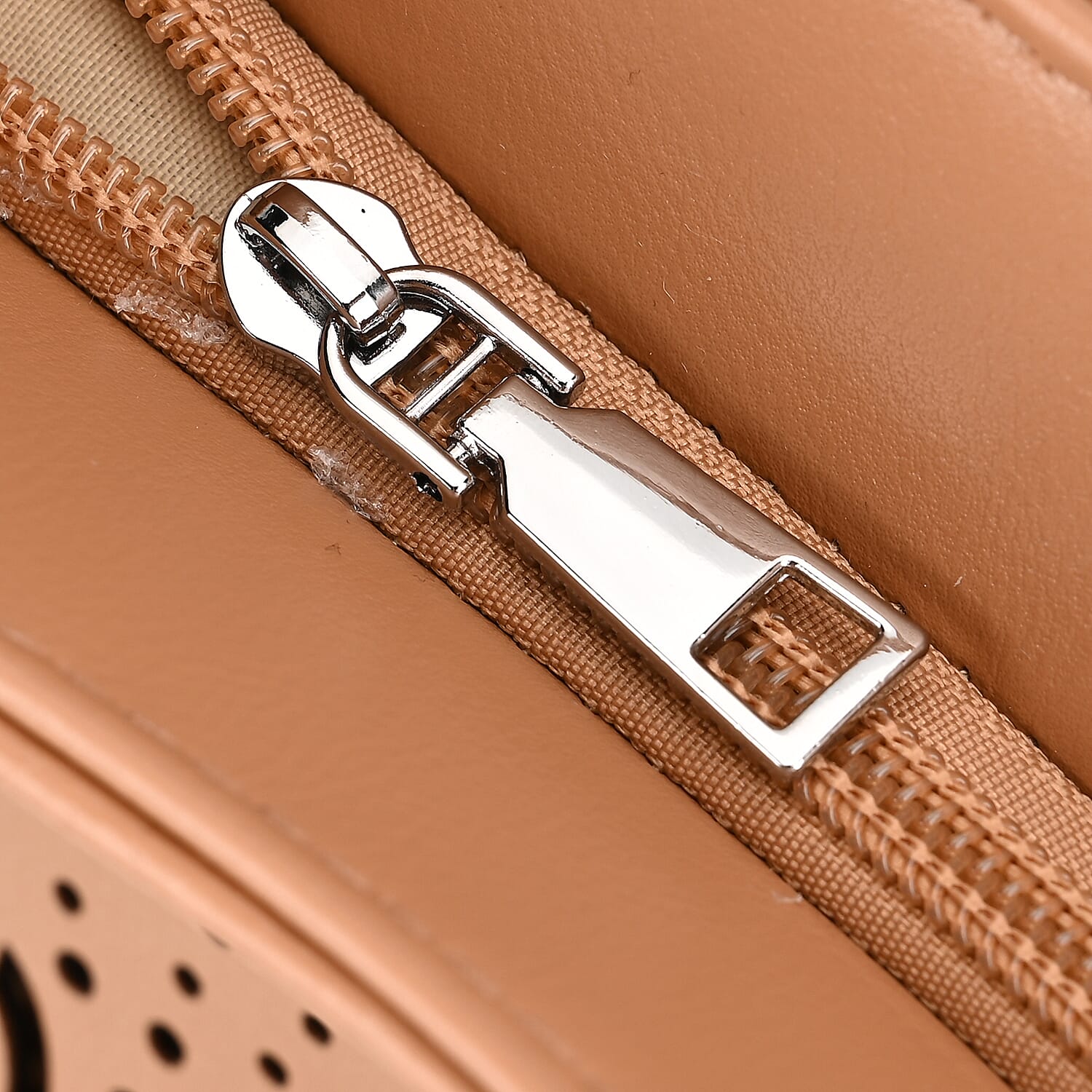 PU Flower Tote Bag (Size 31x13x32 cm) - Beige & Black