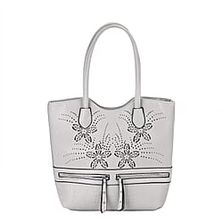 PU Flower Tote Bag