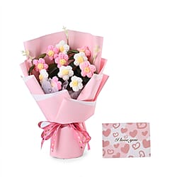 Artificial Crochet Flower Bouquet - Blue