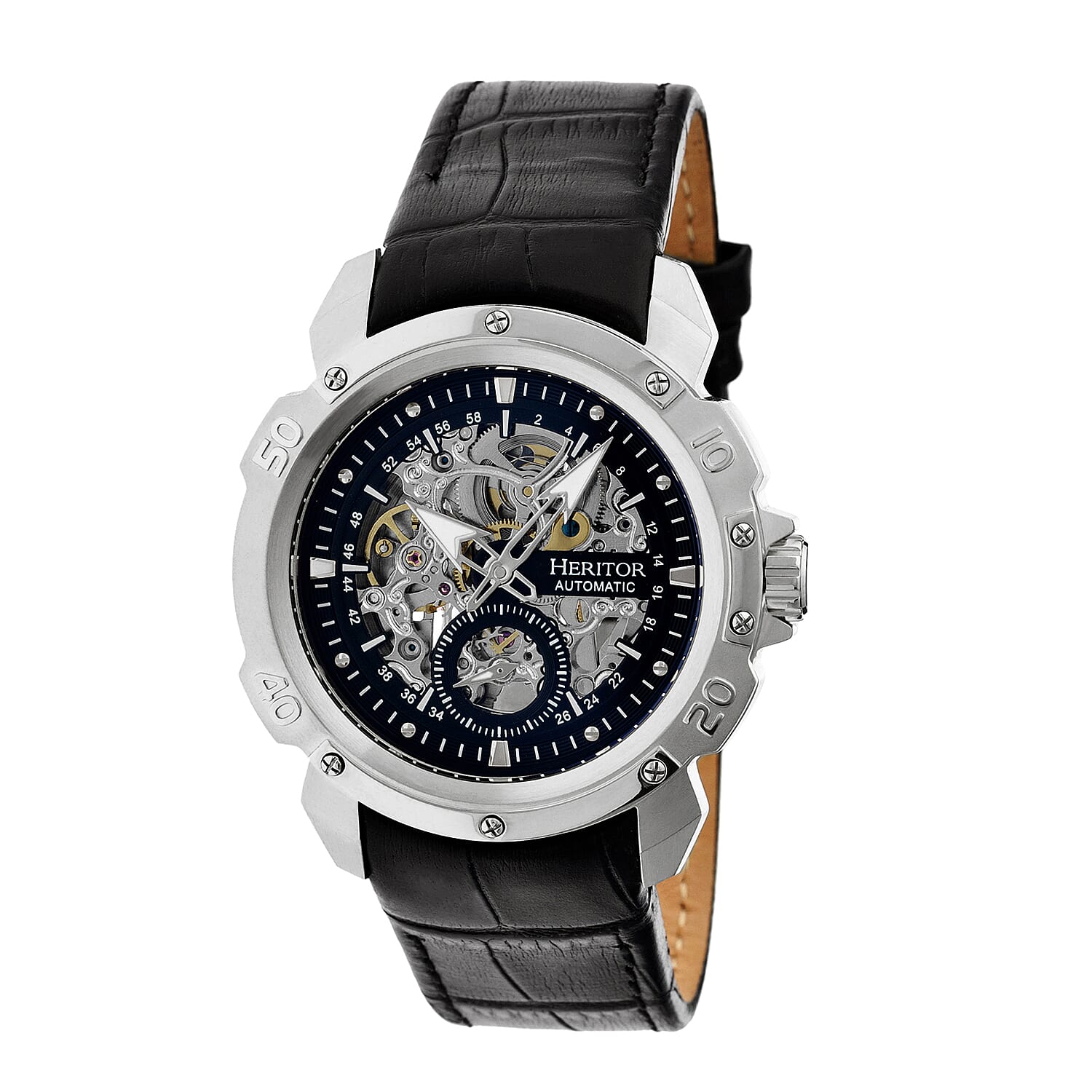Automatic Mens Watch in Leather