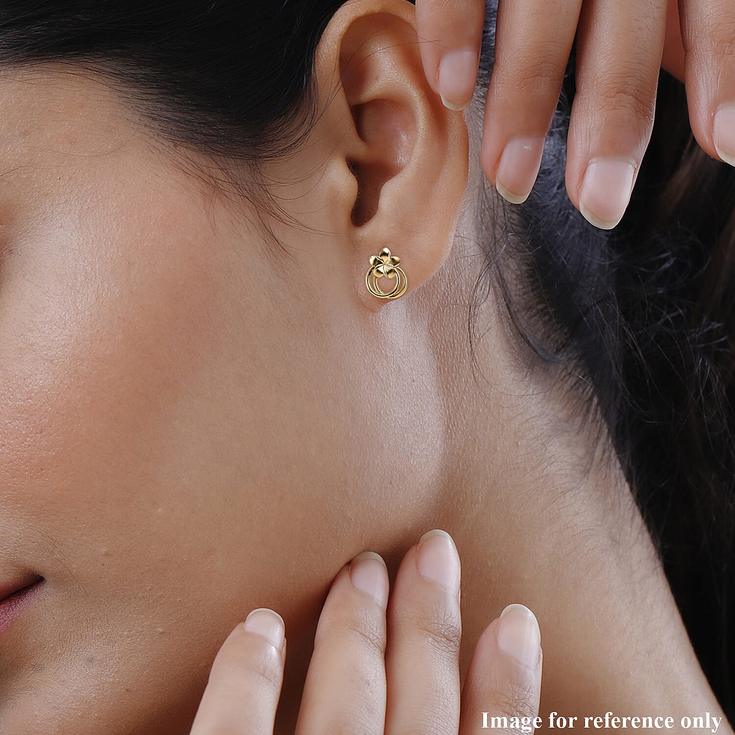 9K Yellow Gold Pin & Butterfly Earrings