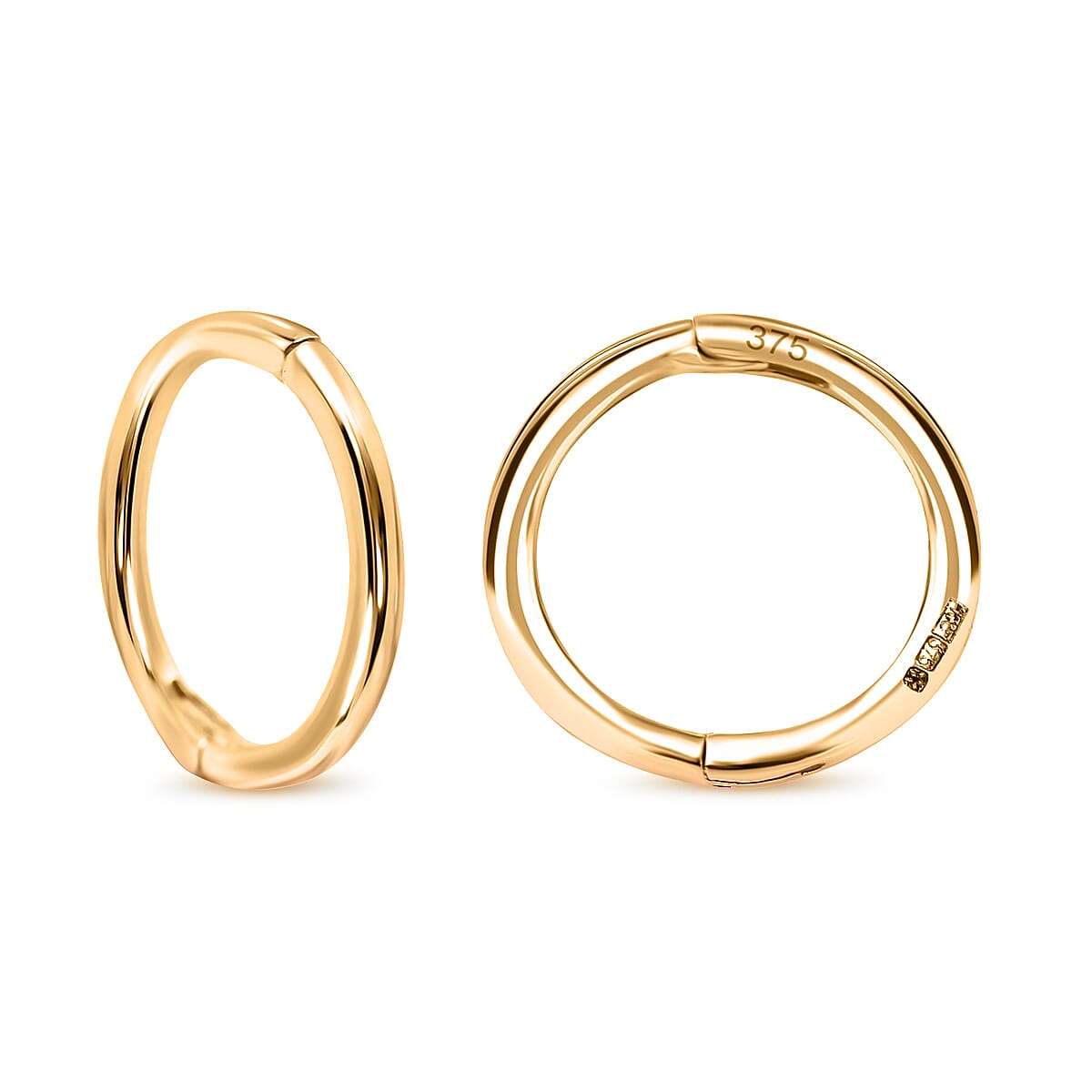 9K Rose Gold Huggie Earrings