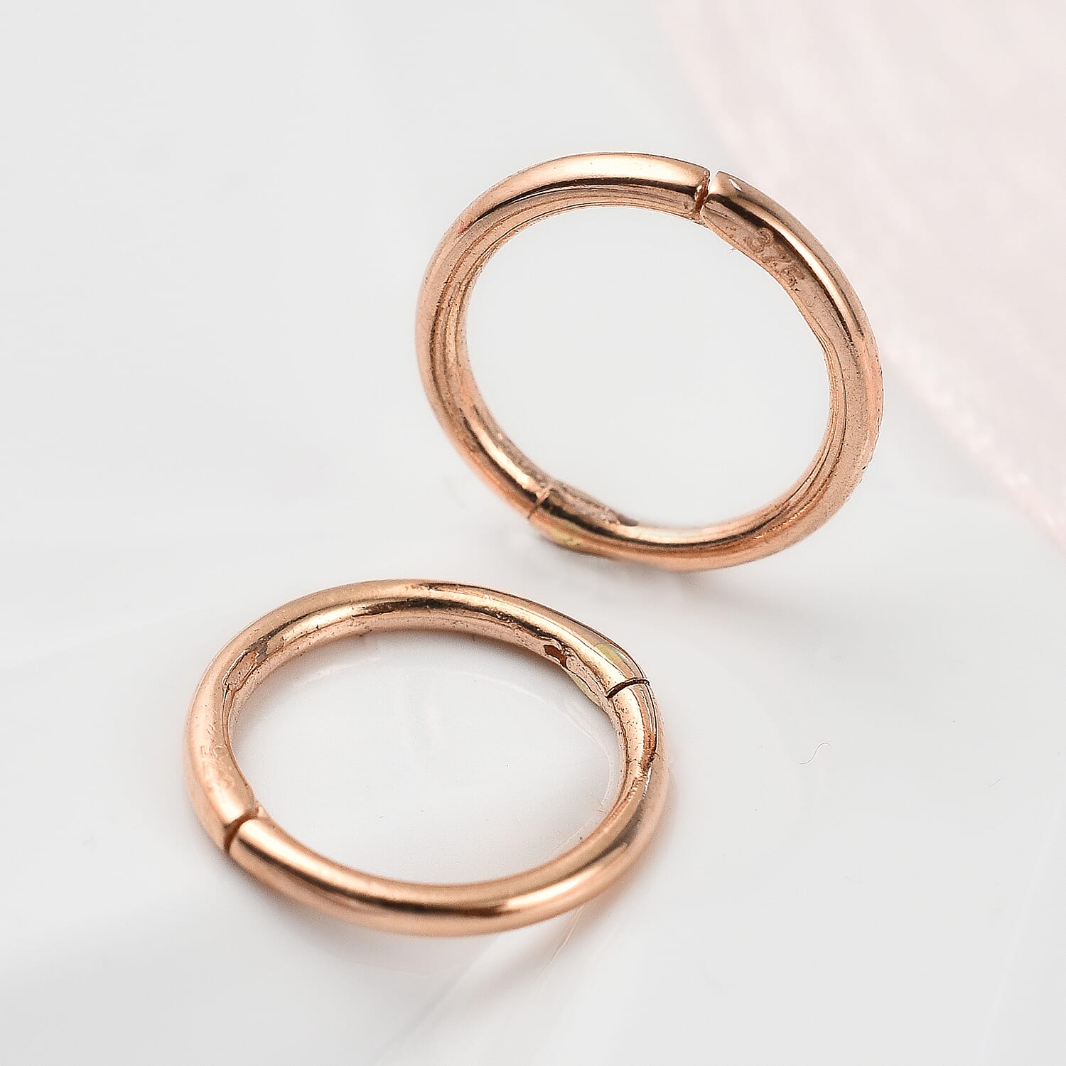 9K Rose Gold Huggie Earrings