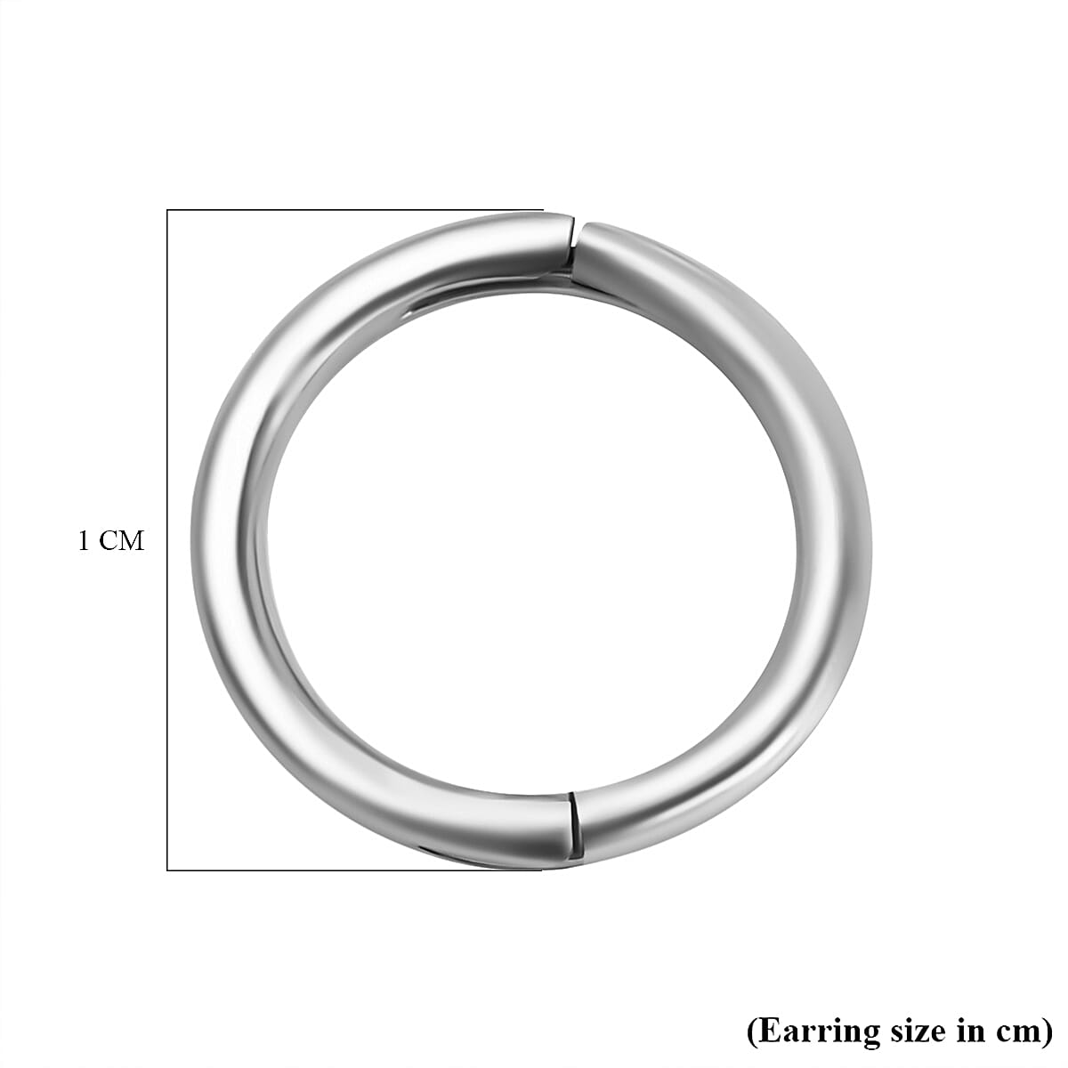 9K White Gold Huggie Earrings