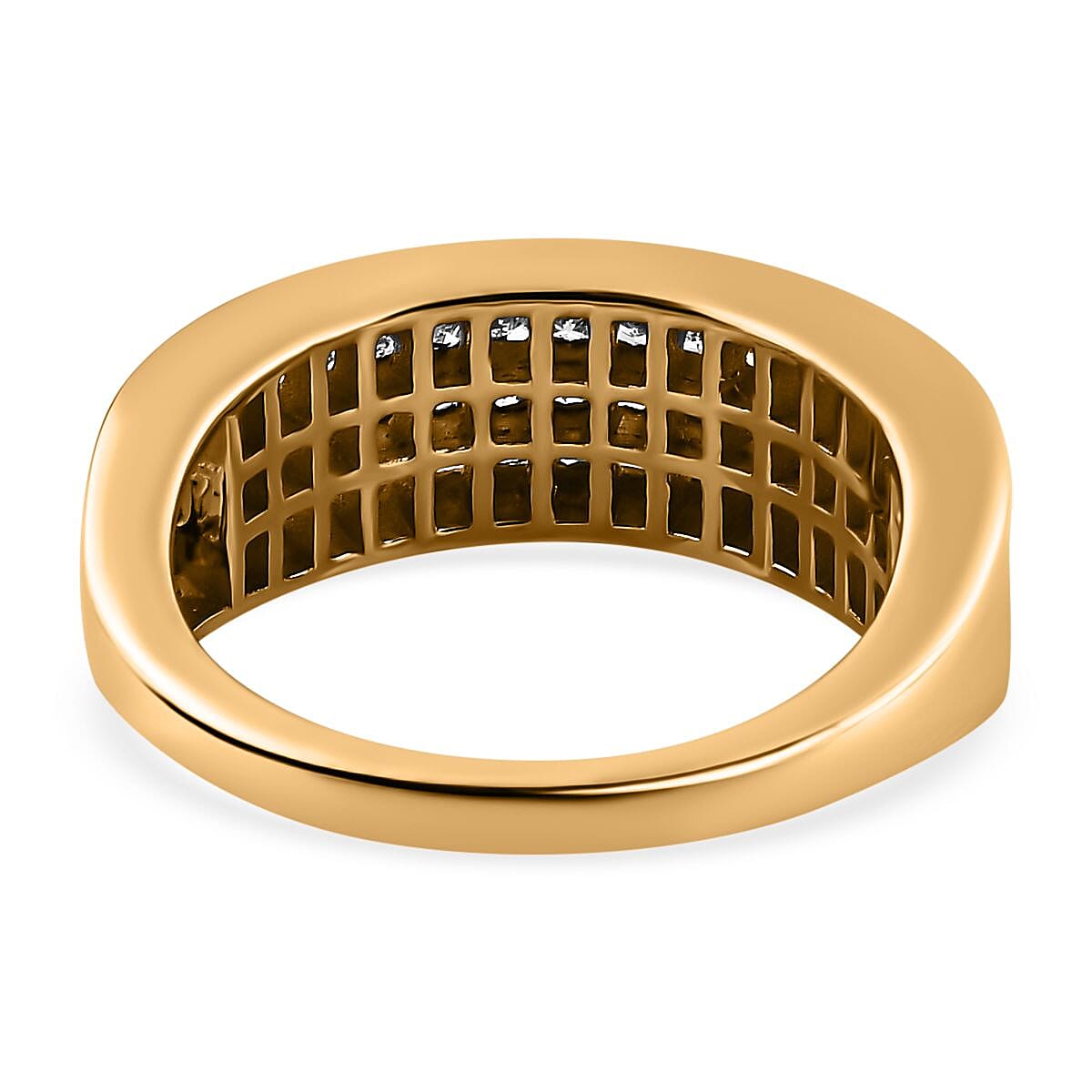 Manhattan Closeout Deal - 14K Yellow Gold Certified Diamond Ring 1.00 Ct, Gold Wt 5.18 GM