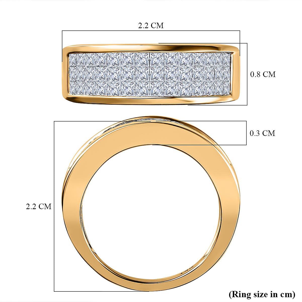 Manhattan Closeout Deal - 14K Yellow Gold Certified Diamond Ring 1.00 Ct, Gold Wt 5.18 GM
