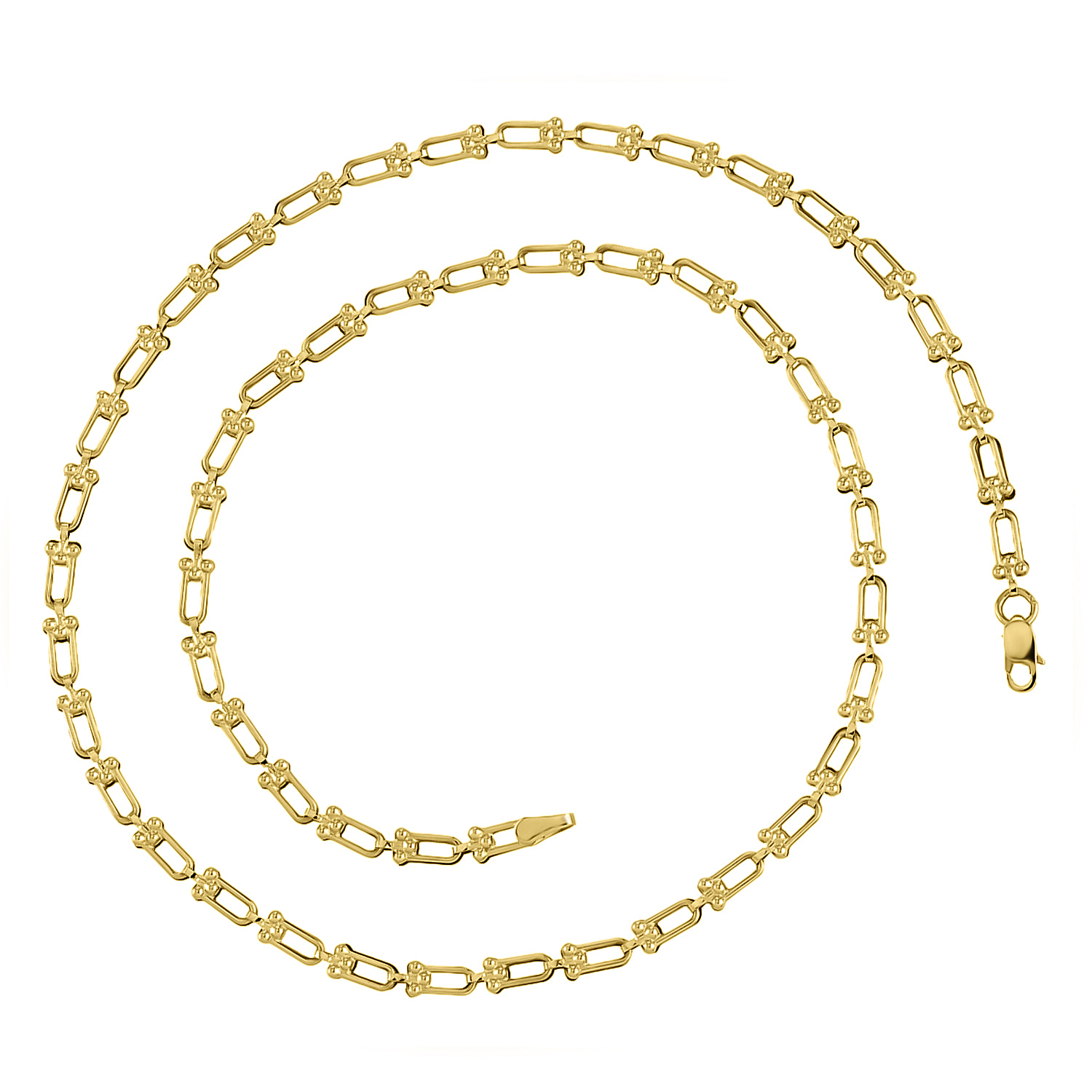 Manhatten Designer Close Out - 9K Yellow Gold Industrial Link Necklace (Size - 20)
