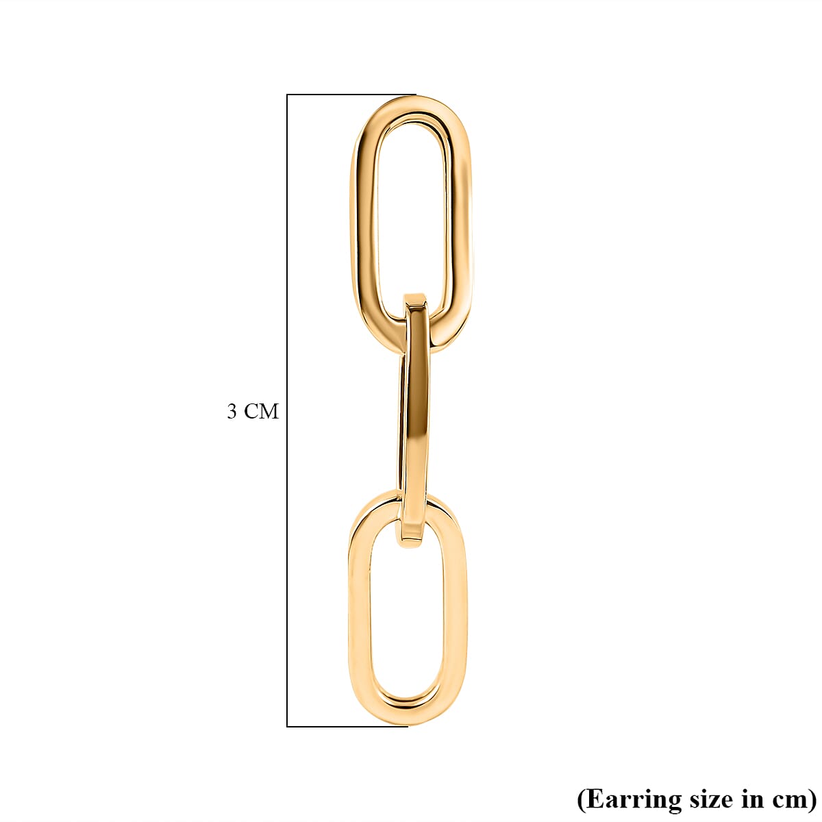 Vicenza Closeout - 9K Yellow Gold Paperclip Drop Earrings