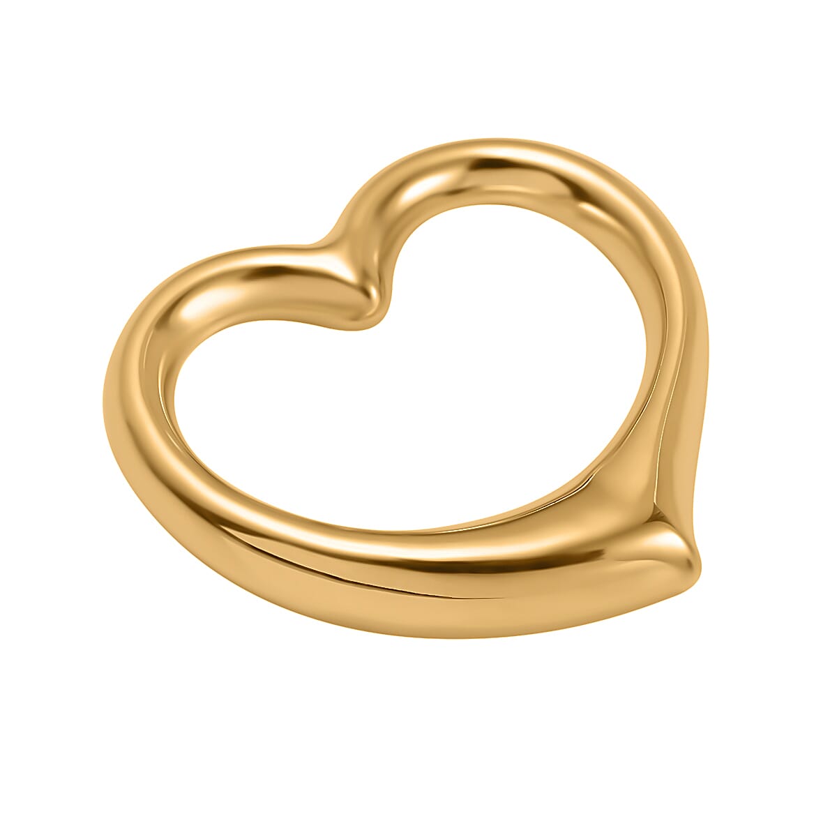 Designer Inspired - 9K Gold Open Heart Pendant (23mm Wide)