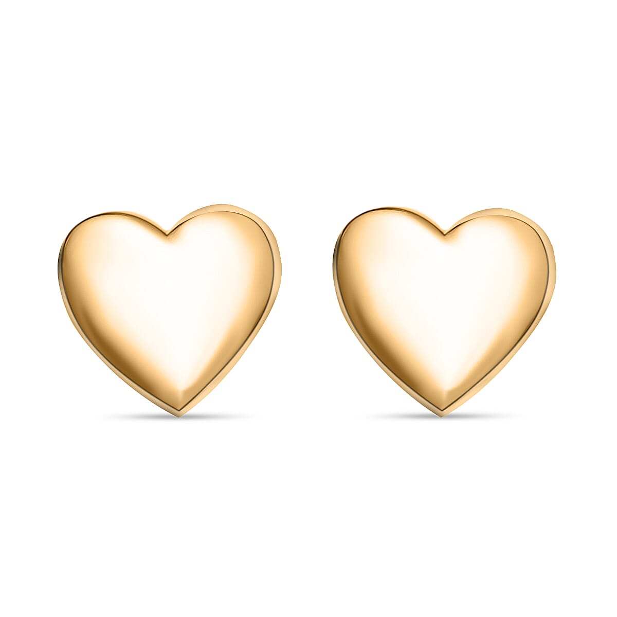 9K Yellow Gold Heart Stud Earrings