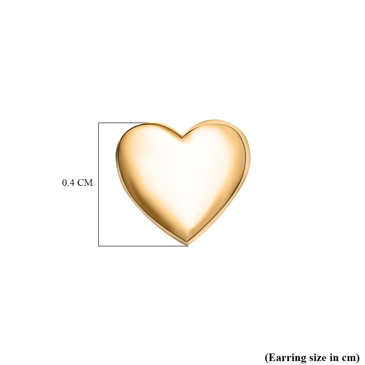 9K Yellow Gold Heart Stud Earrings