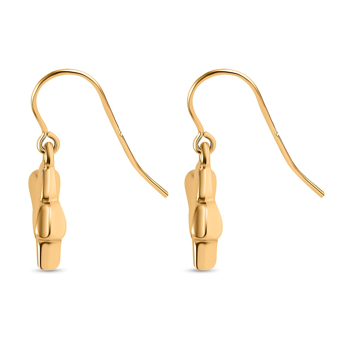 9K Yellow Gold Floral Drop Earrings