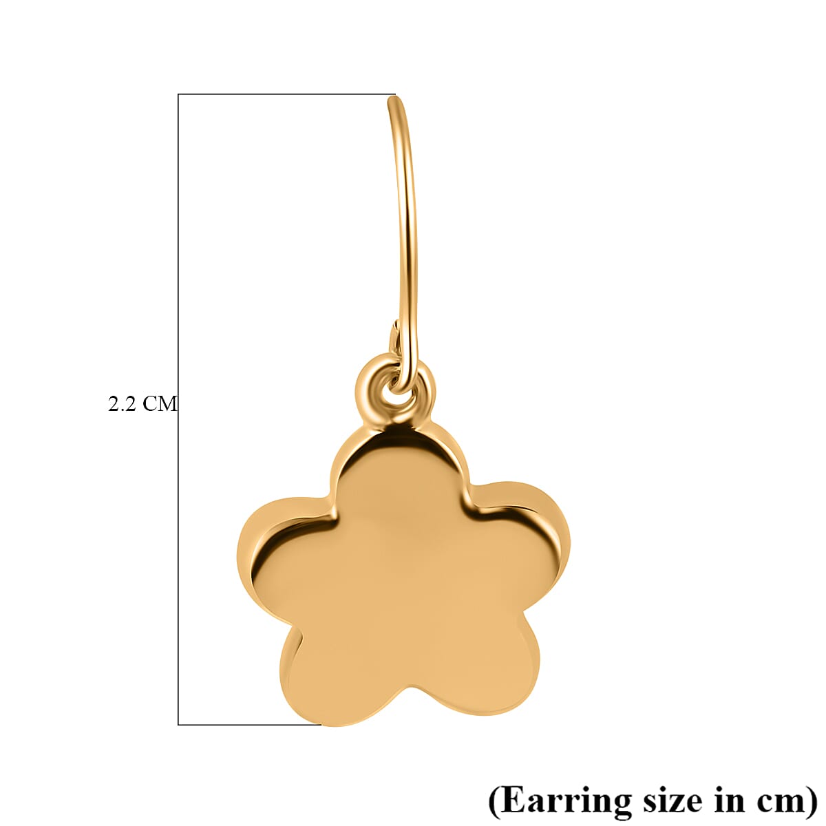 9K Yellow Gold Floral Drop Earrings