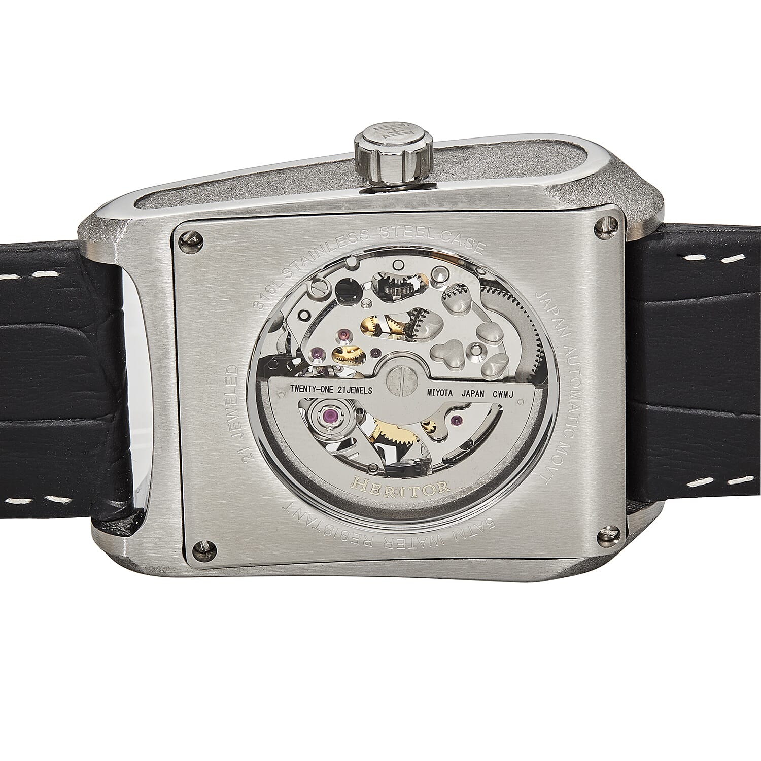 Automatic Mens Watch in Leather