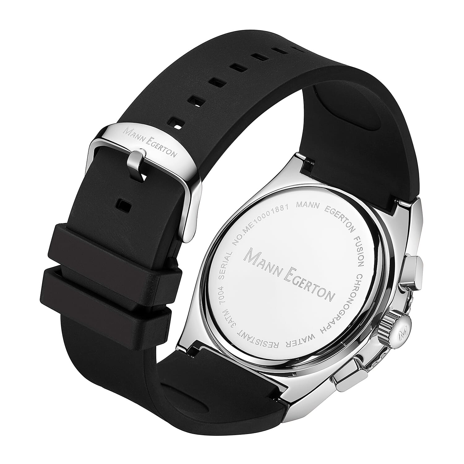 Limited Edition Mann Egerton Hand Assembled Submersive Red -Black Size- Seiko Quartz Chronograph Movement watch