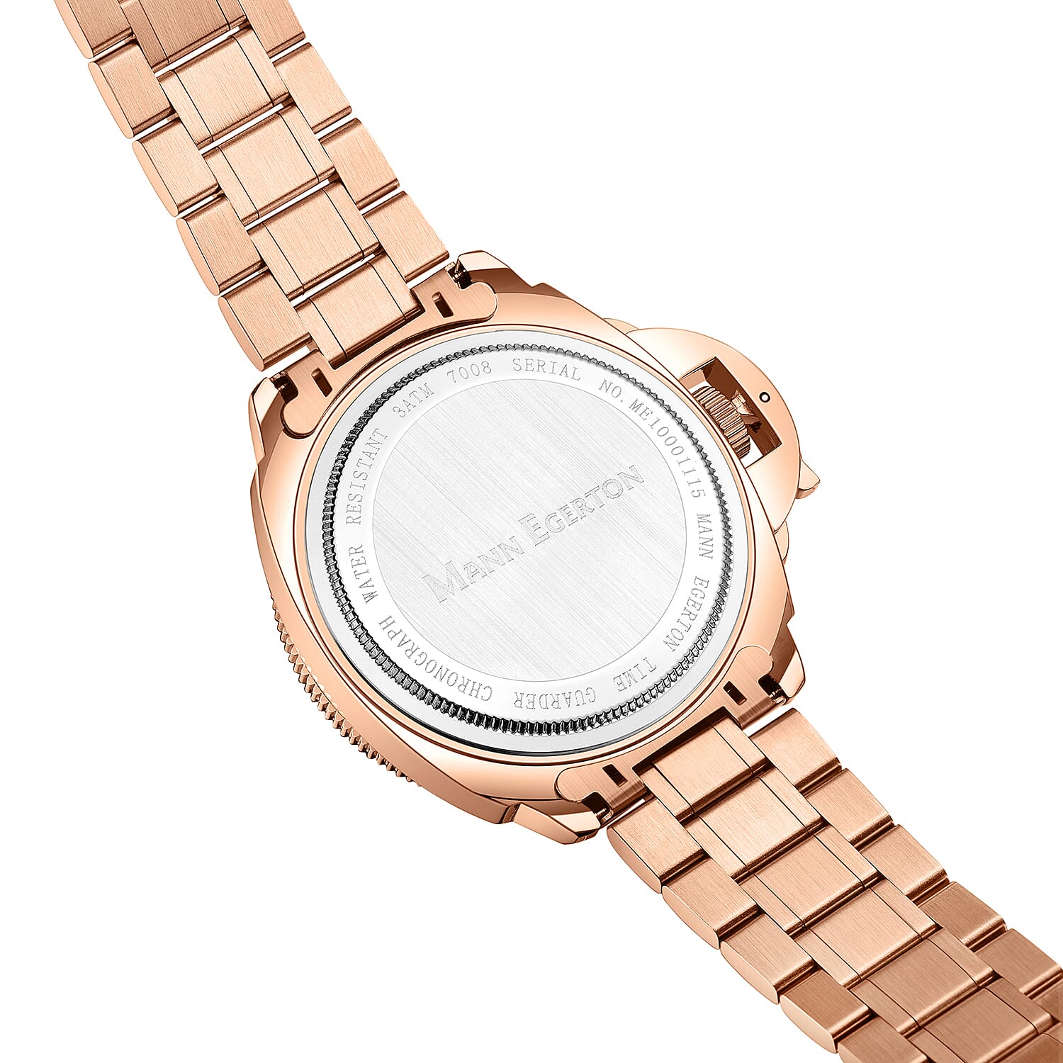 Limited Edition Mann Egerton Hand Assembled Time Guarder Rose Seiko Quartz Chronograph Movement Watch