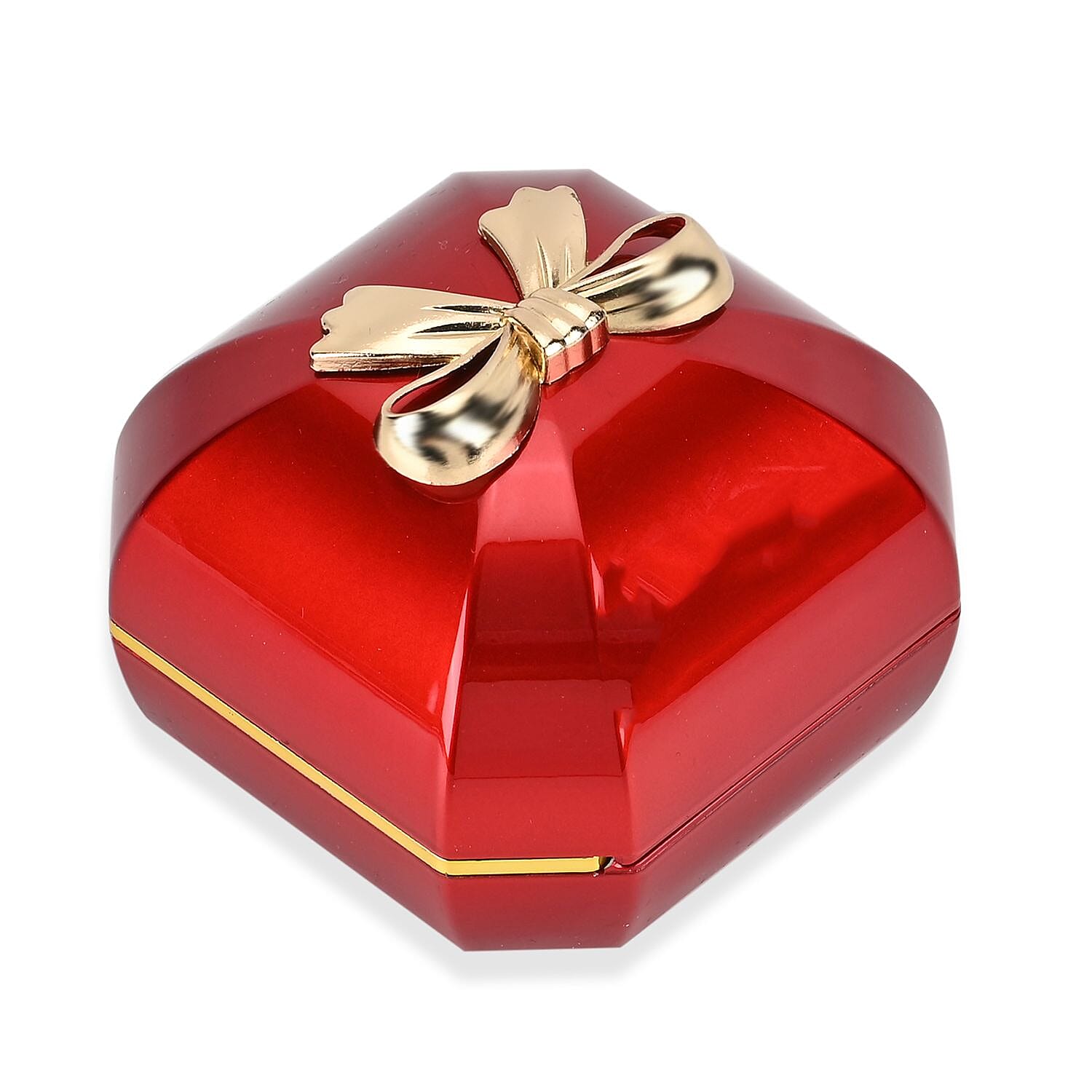 Solid Polish LED Light Necklace & Pendant Box - Red