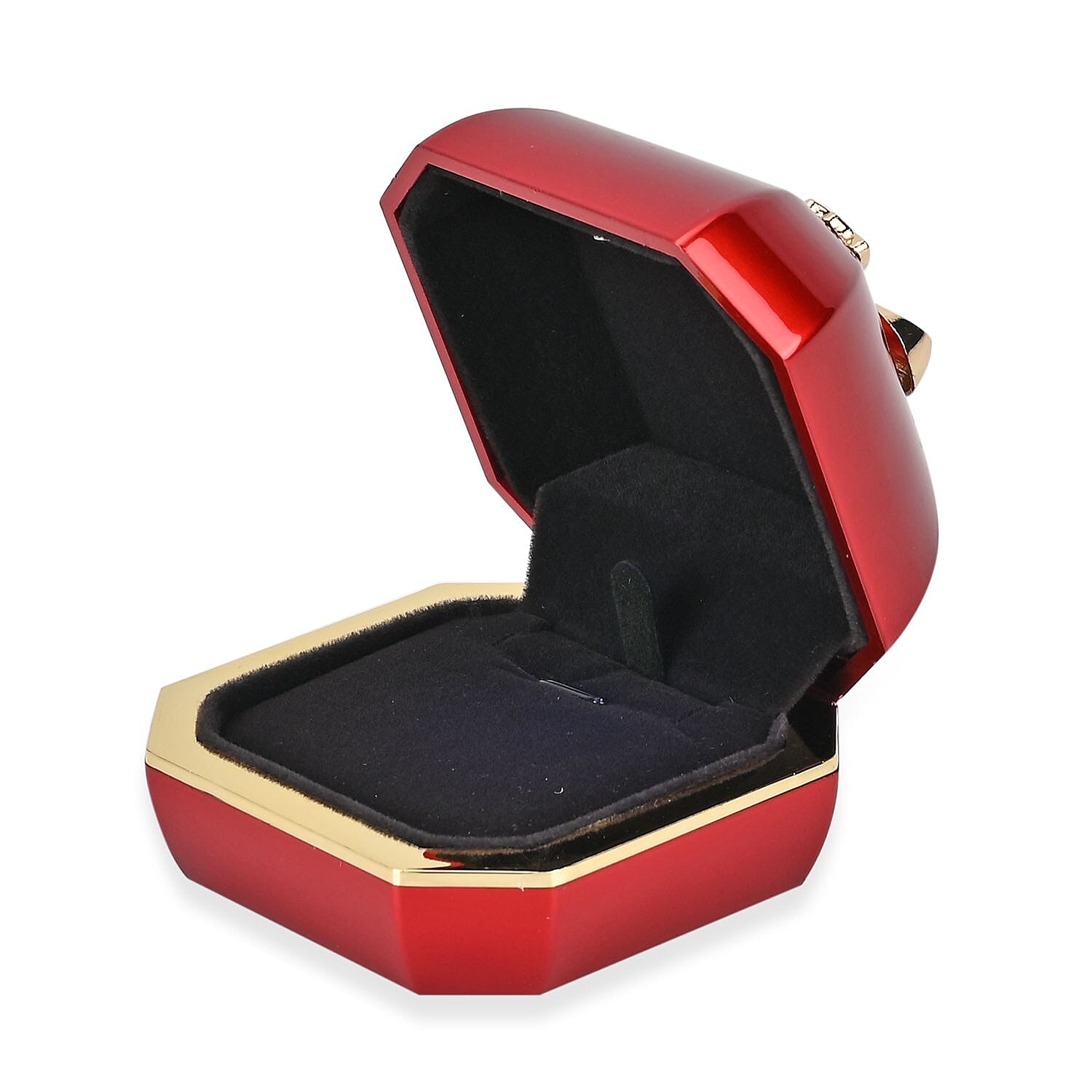 Solid Polish LED Light Necklace & Pendant Box - Red