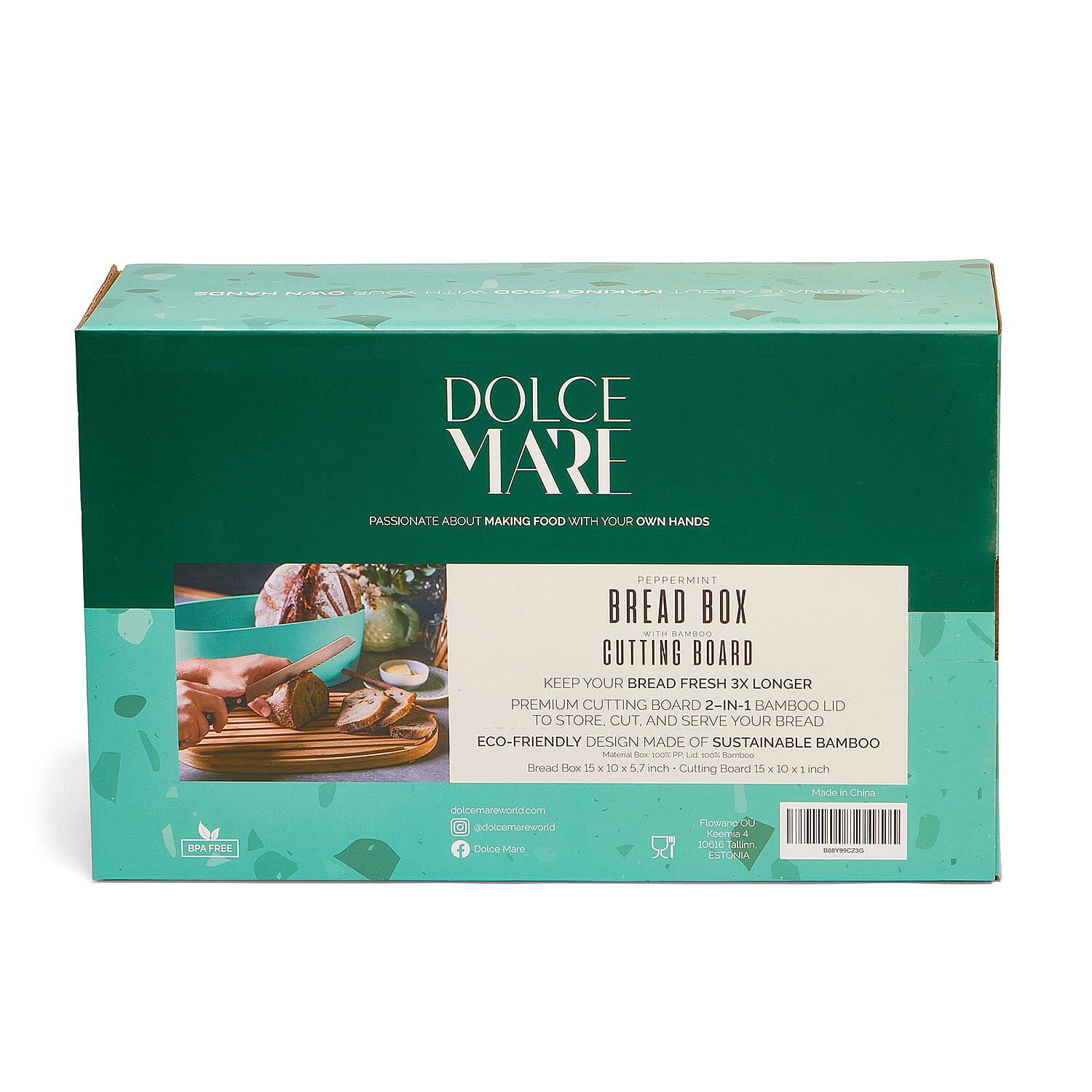 DOLCE MARE BREAD BIN-Peppermint