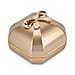 Solid Luxurious Polished Necklace and Pendant Jewellery Box With LED Light & Anti-Tarnish Protection (Size - 7x7x6 cm) - Gold