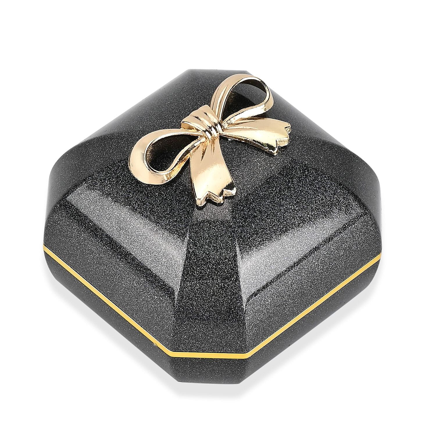 Solid Luxurious Polished Necklace and Pendant Jewellery Box With LED Light Anti Tarnish Protection Size 7x7x6 cm Black 7674885 TJC