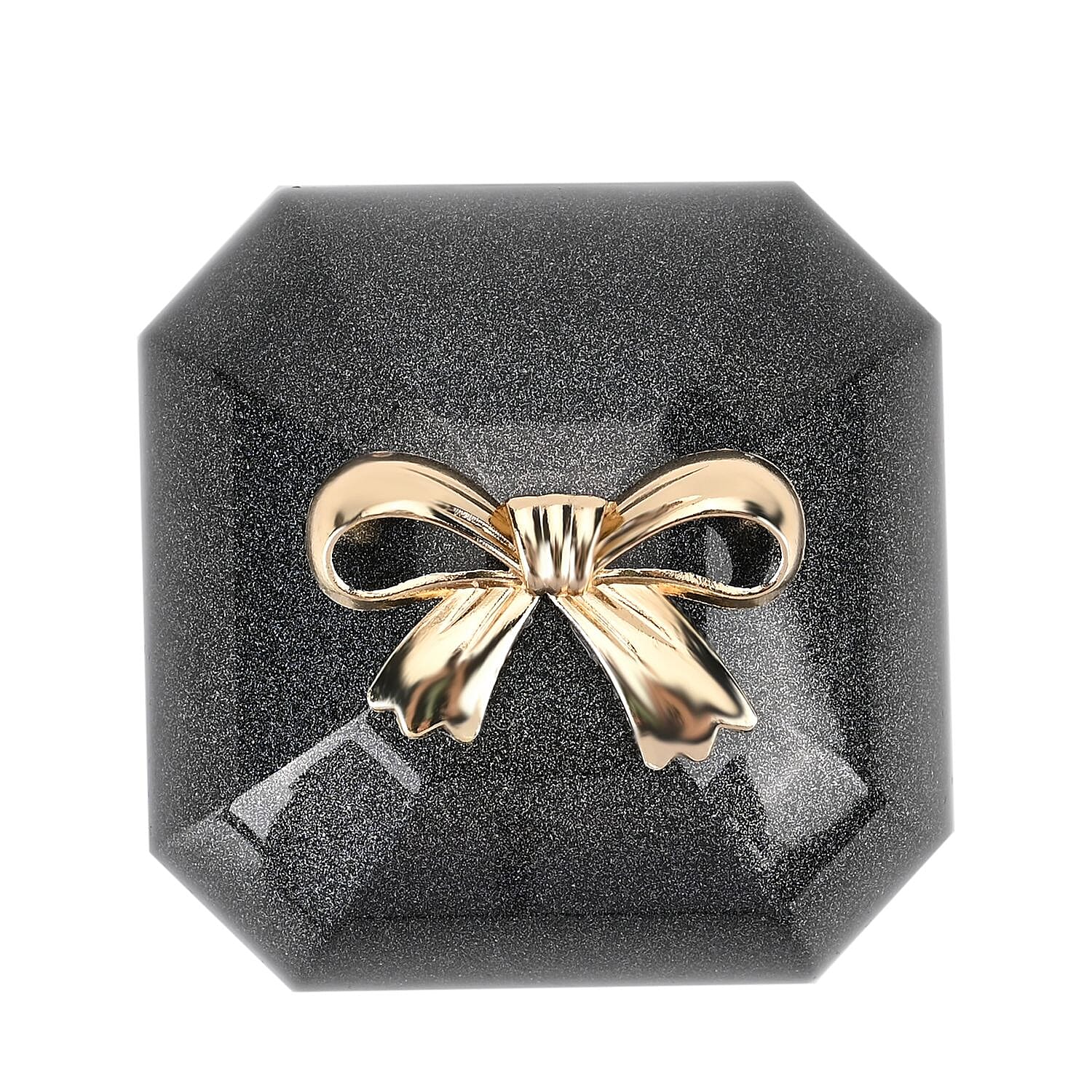 Solid Luxurious Polished Necklace and Pendant Jewellery Box With LED Light & Anti-Tarnish Protection (Size - 7x7x6 cm) - Black