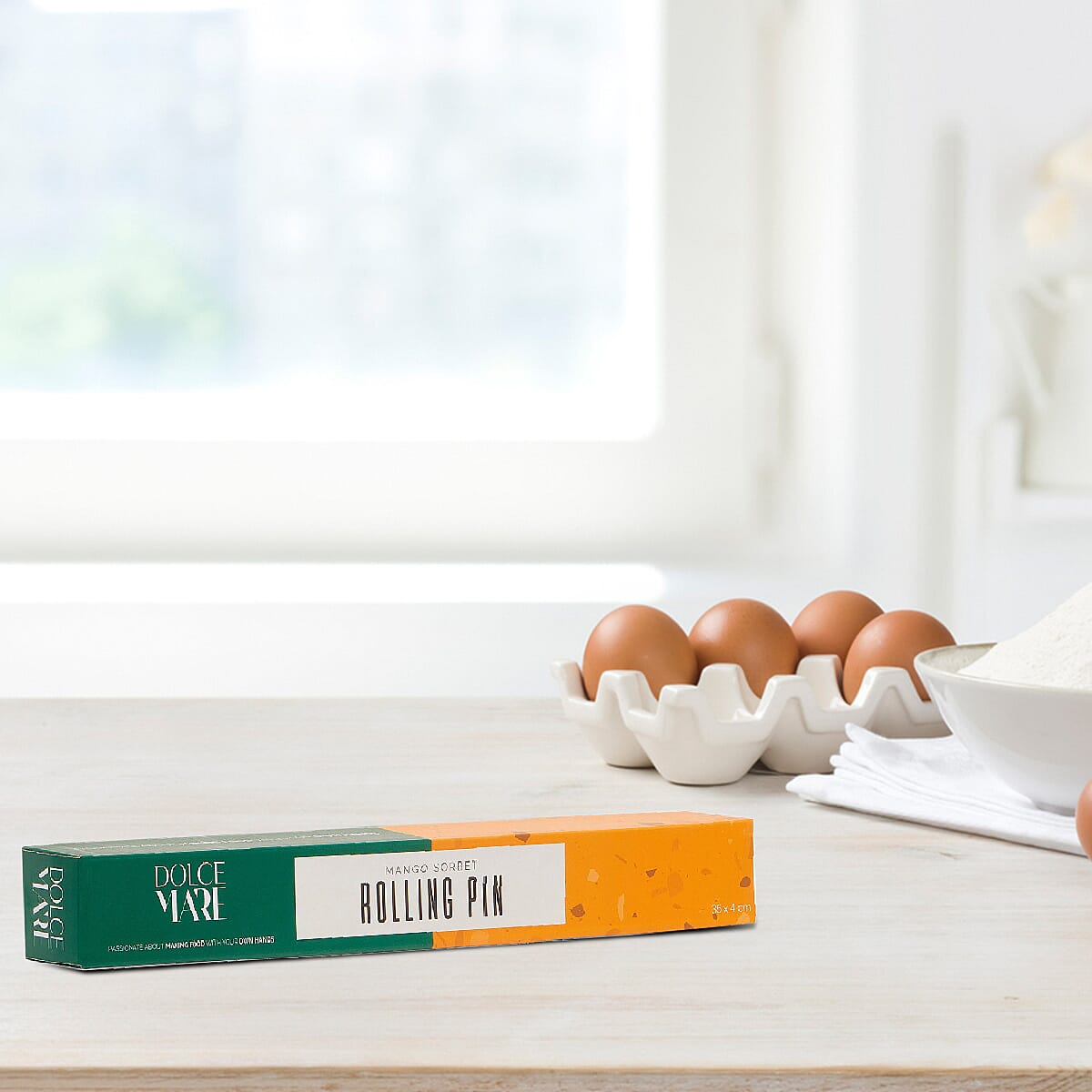 DOLCE MARE Rolling Pin (Size 46x37x36 cm) - Yellow (Mango)