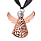 Simulated Pearl Angel Charm in Rose Gold Tone