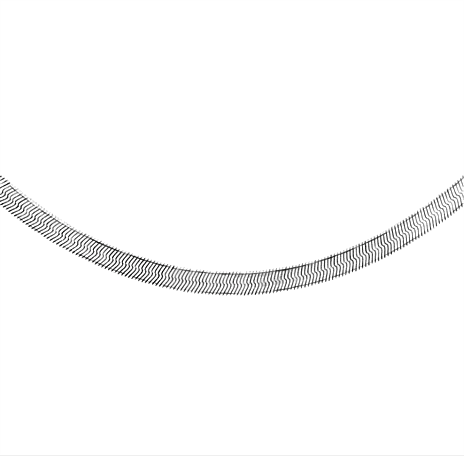 RACHEL GALLEY - Sterling Silver Flat Snake Chain (Size - 18), Silver Wt. 8.00 Gms