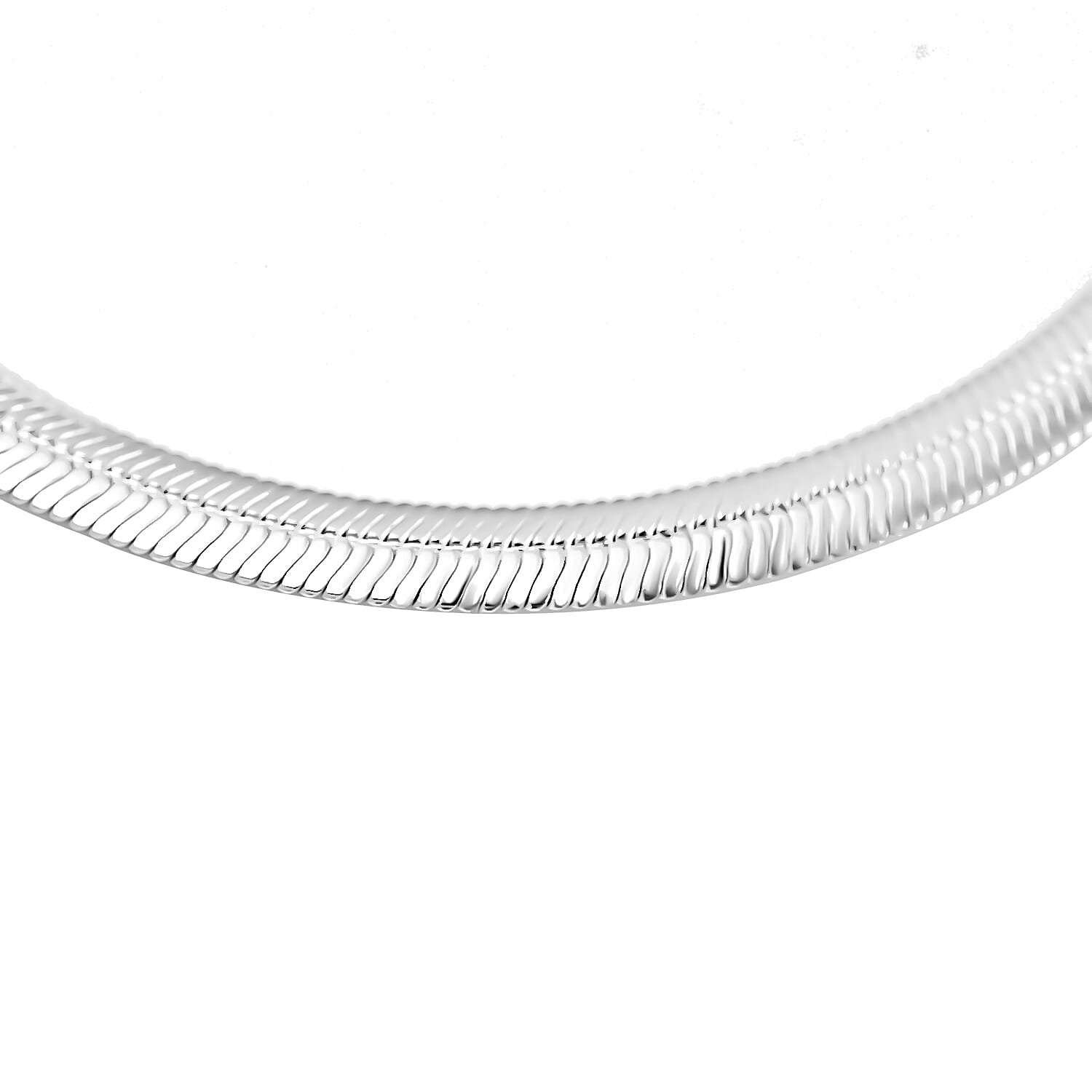 RACHEL GALLEY - Sterling Silver Flat Snake Chain (Size - 18), Silver Wt. 8.00 Gms