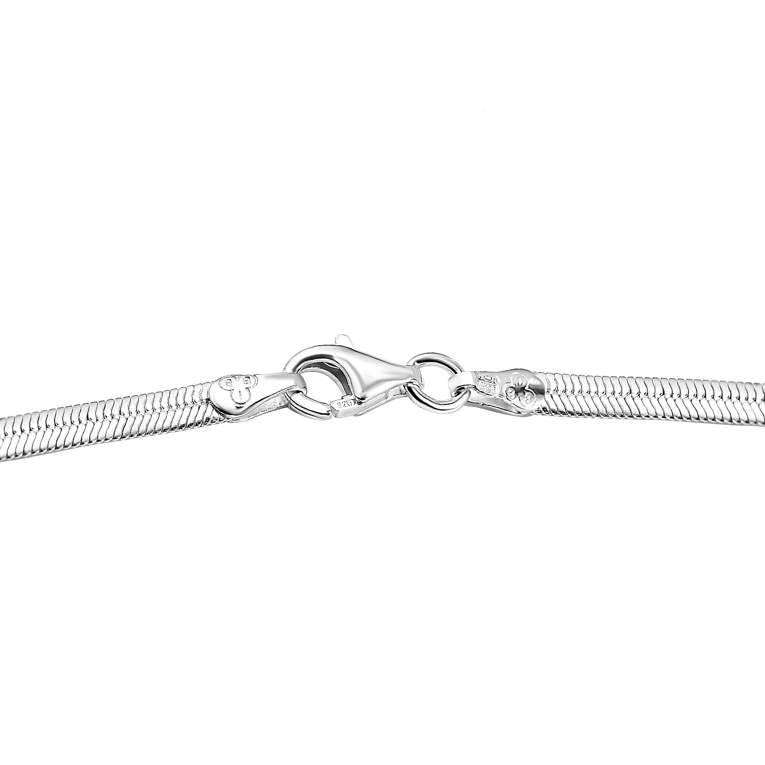 RACHEL GALLEY - Sterling Silver Flat Snake Chain (Size - 18), Silver Wt. 8.00 Gms