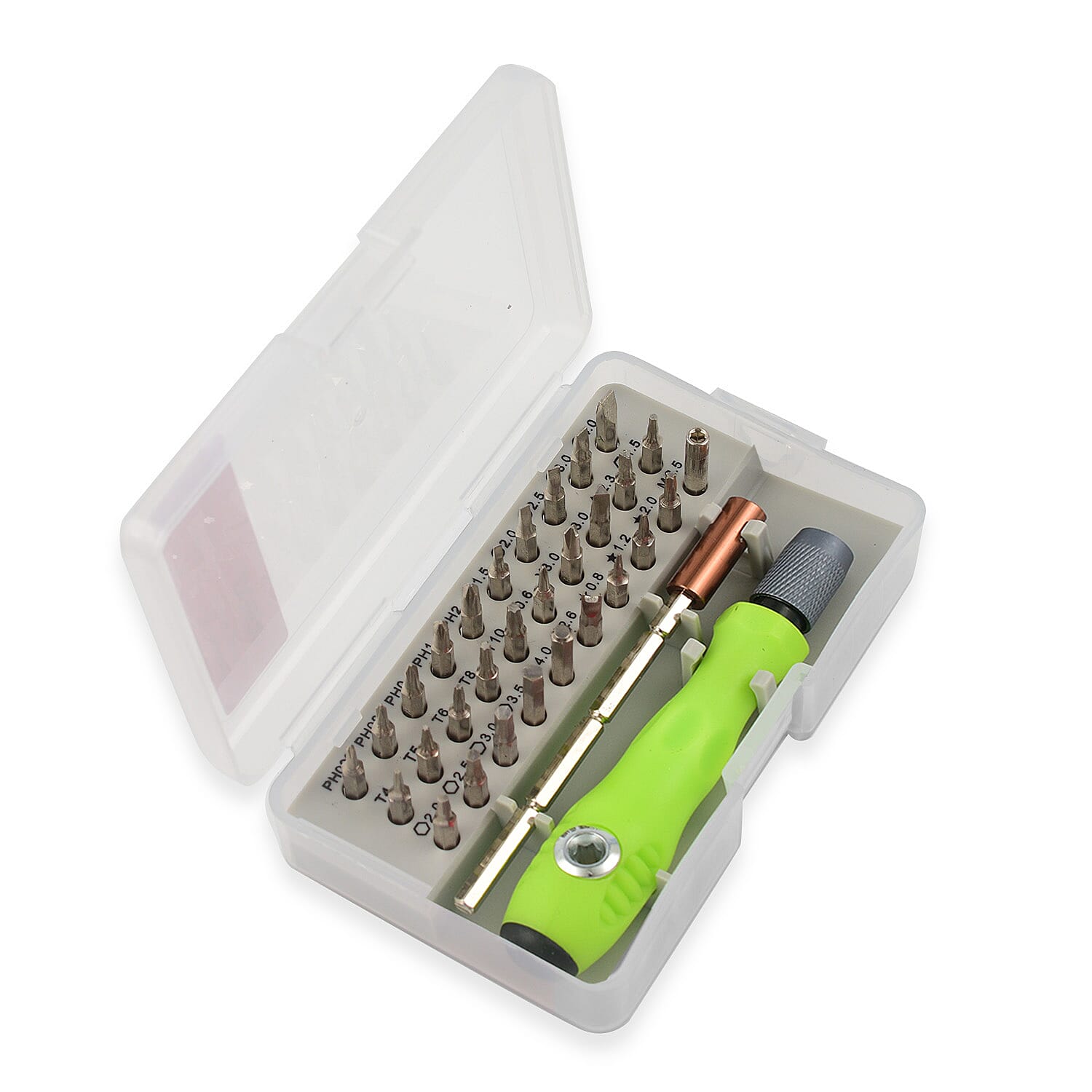32 in 1 Screwdriver Bits Set with Magnetic Flexible Extension Rod- Green