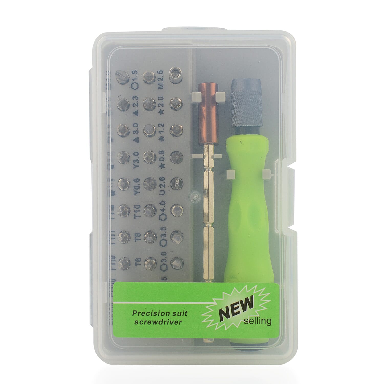 32 in 1 Screwdriver Bits Set with Magnetic Flexible Extension Rod- Green
