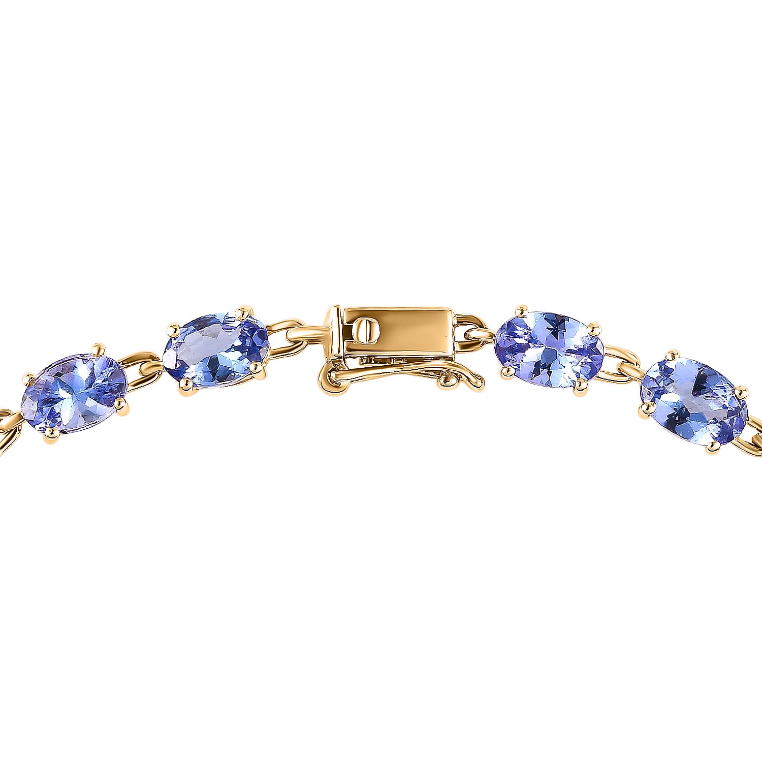 Limited Edition - One time closeout 9K Yellow Gold Tanzanite Bracelet (Size - 7.5) 10 Ct.