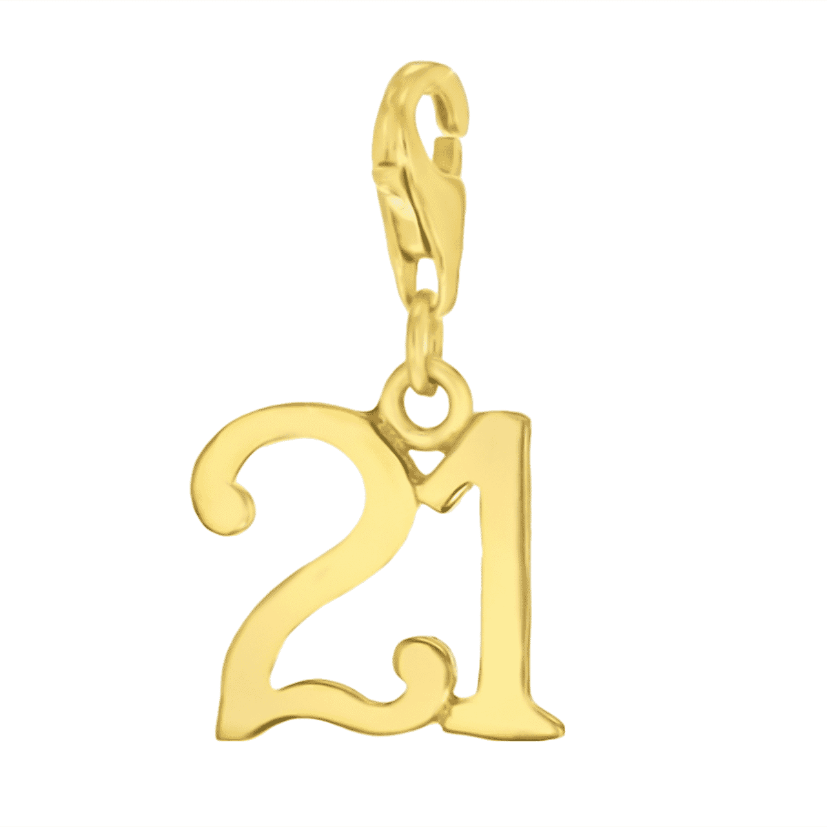 Rachel Galley - Yellow Gold Overlay Sterling Silver 21 Charm