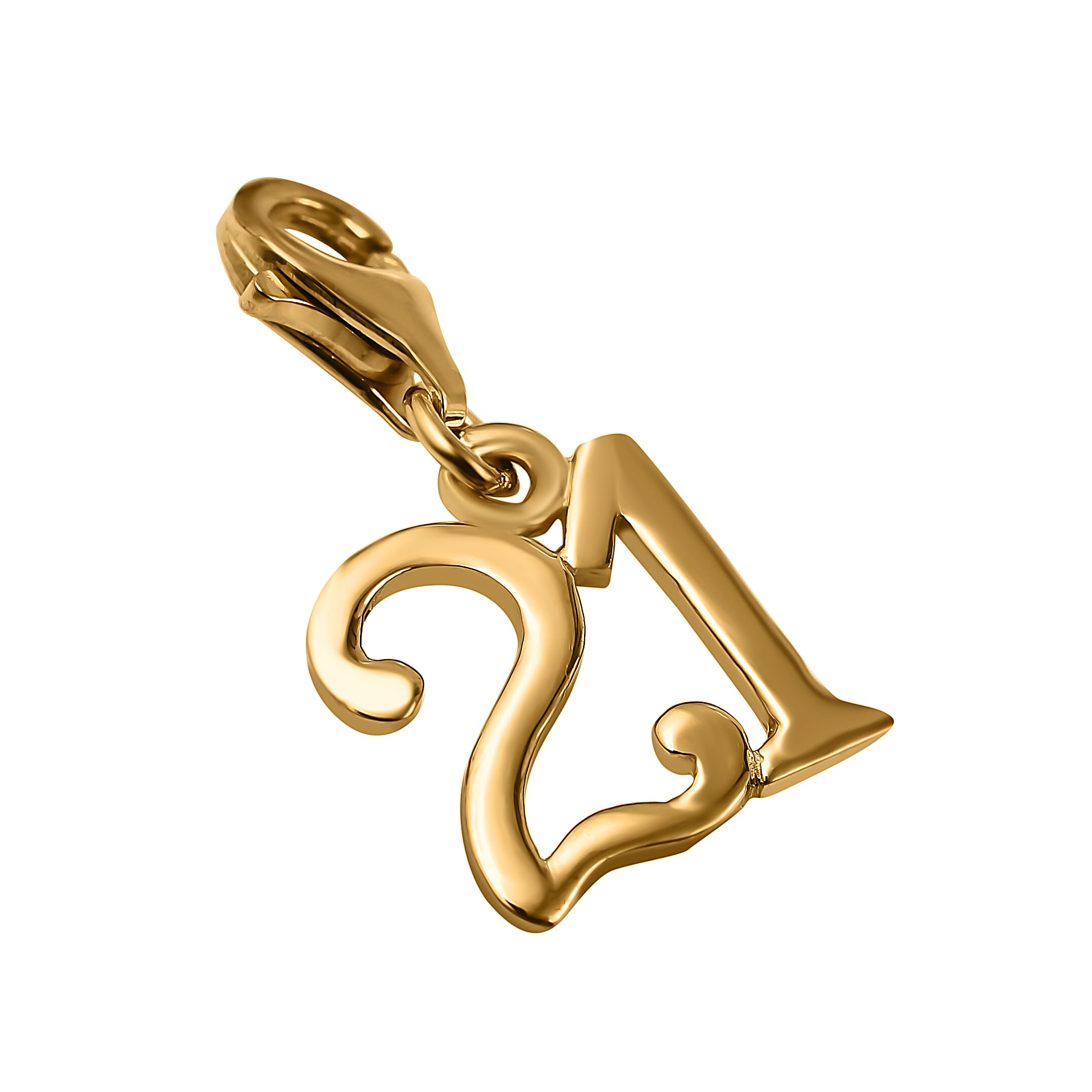 Rachel Galley - Yellow Gold Overlay Sterling Silver 21 Charm