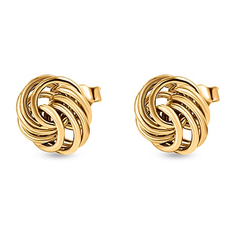 Rachel Galley - 9K Yellow Gold Rose Earrings