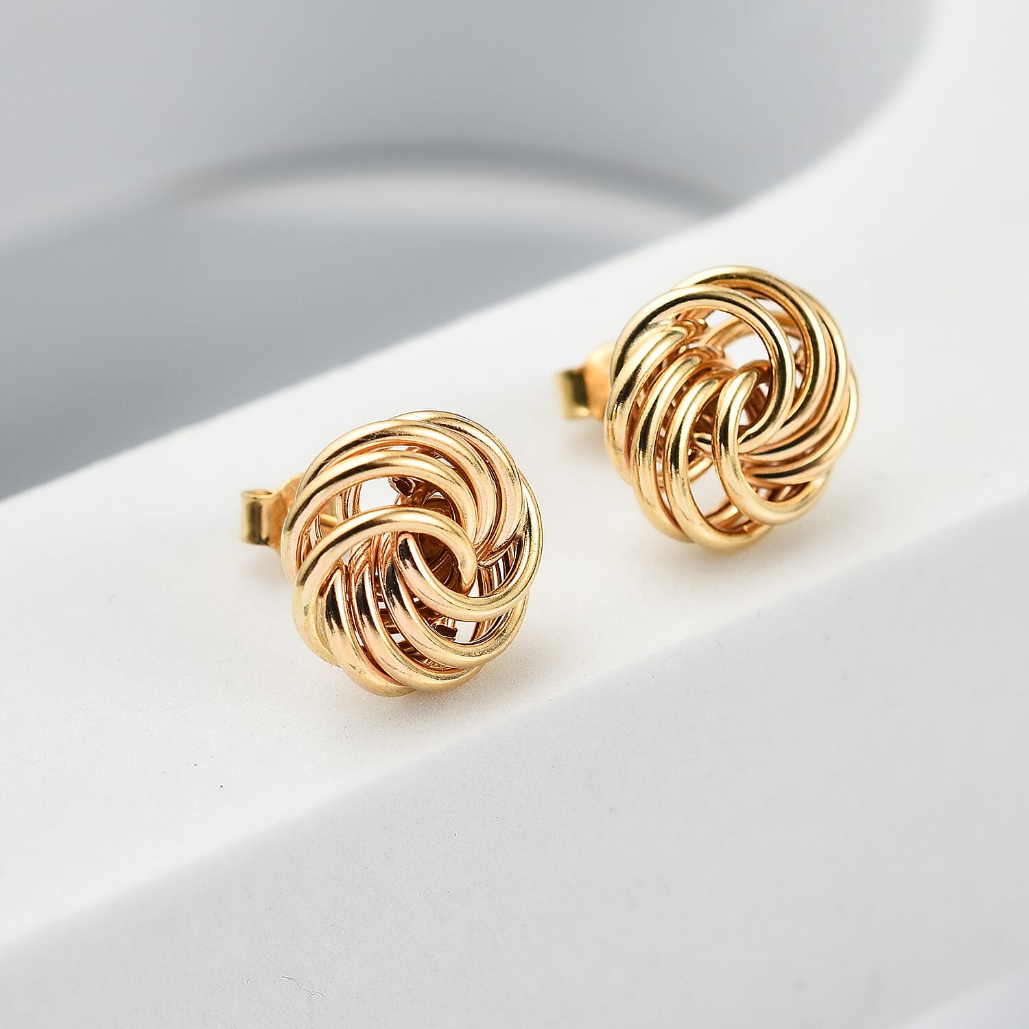 Rachel Galley - 9K Yellow Gold Rose Earrings