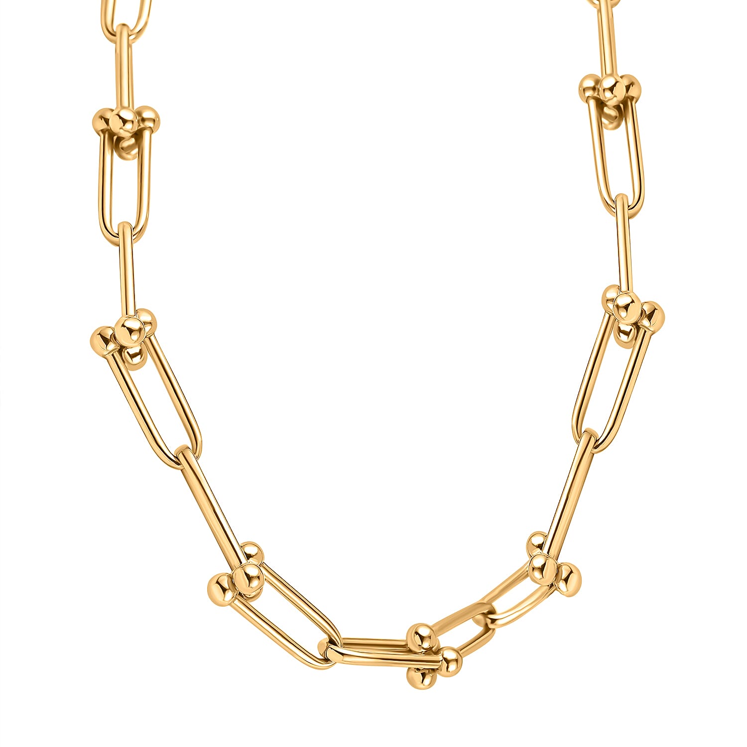Designer Inspired - 9K Yellow Gold Industrial Necklace (Size - 20).Gold Wt 18.00 Gms