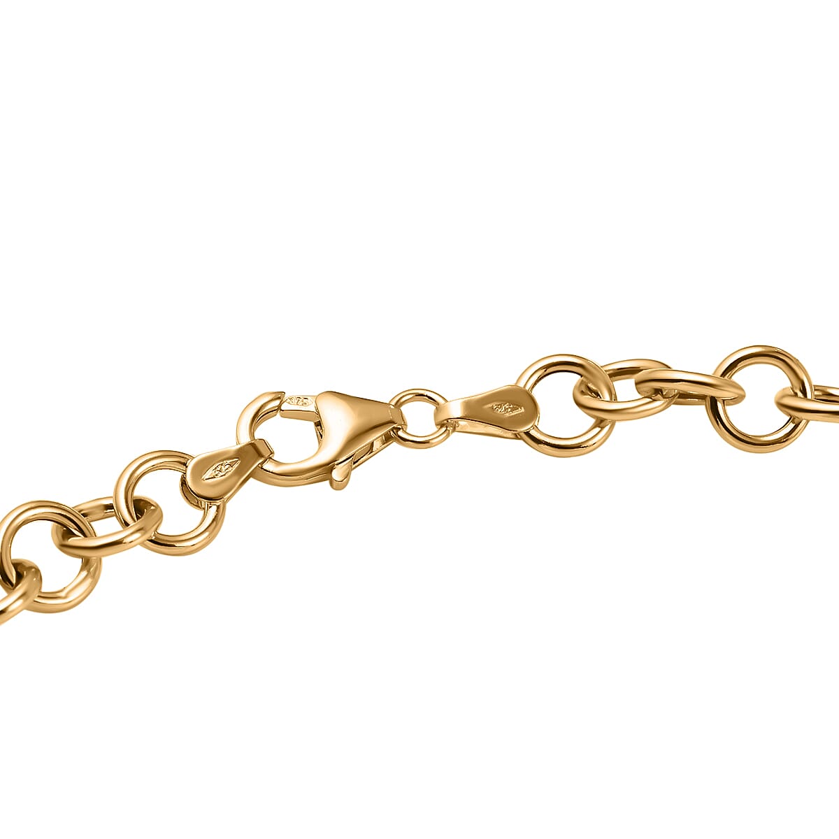 RACHEL GALLEY 9K Yellow Gold Figaro Paperclip Necklace (Size - 20) with Lobster Clasp, Gold Wt. 7.50 Gms.