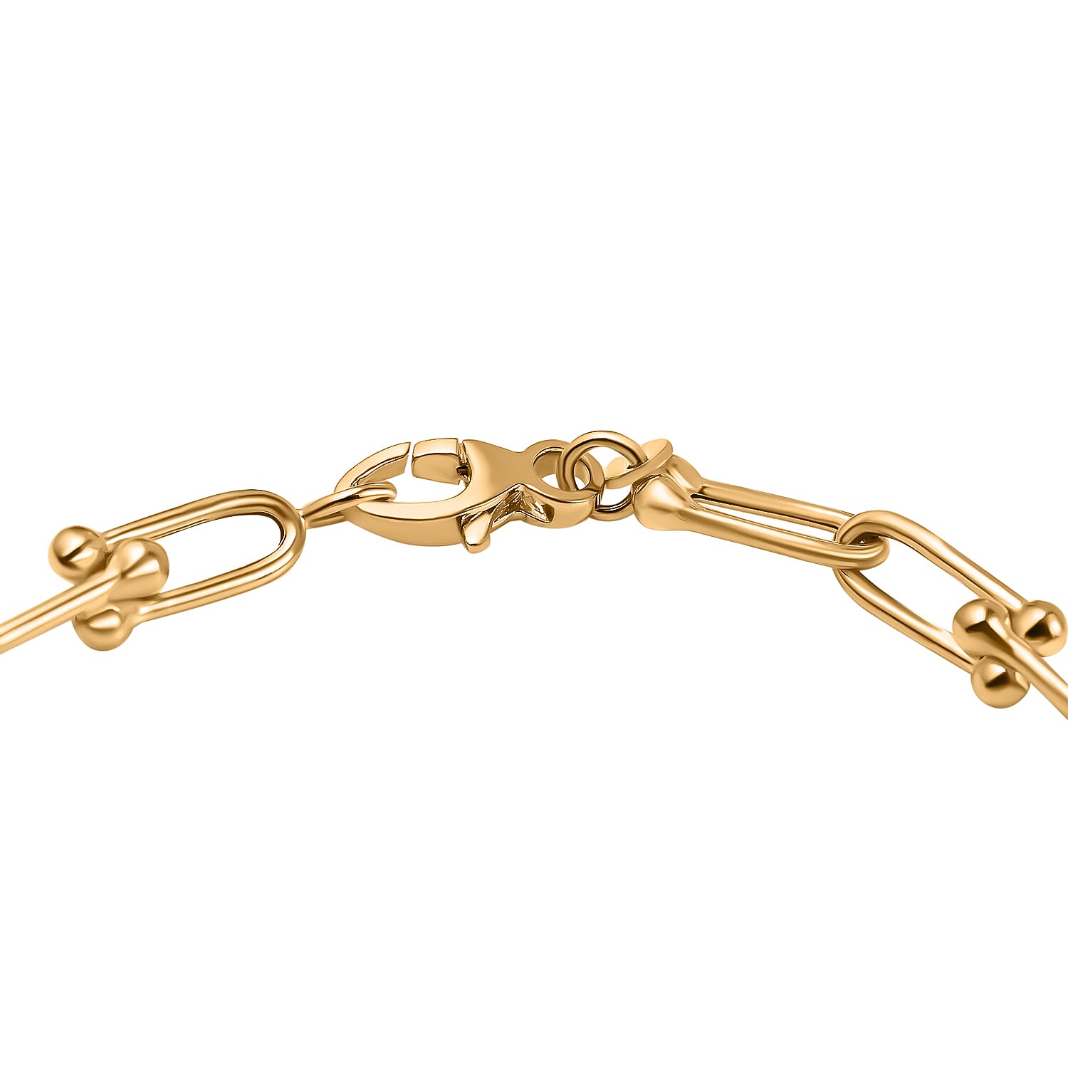 9K Yellow Gold Horseshoe U Link Bracelet (Size - 7.5), Gold Wt. 5.7 Gms